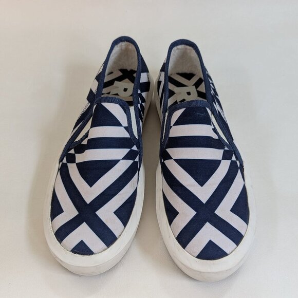 G-Star Raw Strett Slip On Canvas Sneaker Blue & White Sz 38/US 8 - Picture 1 of 8